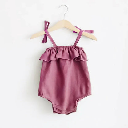 Adorable Summer Baby Romper – Cotton Ruffle Playsuit