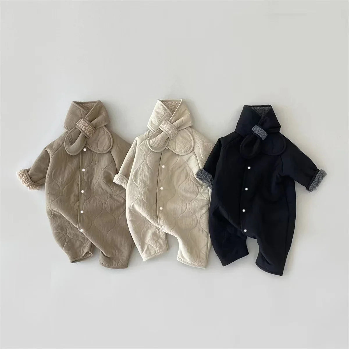 Cozy Fleece Baby Romper – Autumn & Winter Playsuit Unisex