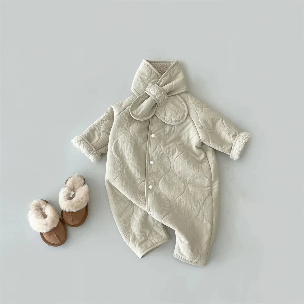 Cozy Fleece Baby Romper – Autumn & Winter Playsuit Unisex