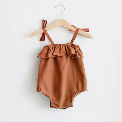 Adorable Summer Baby Romper – Cotton Ruffle Playsuit