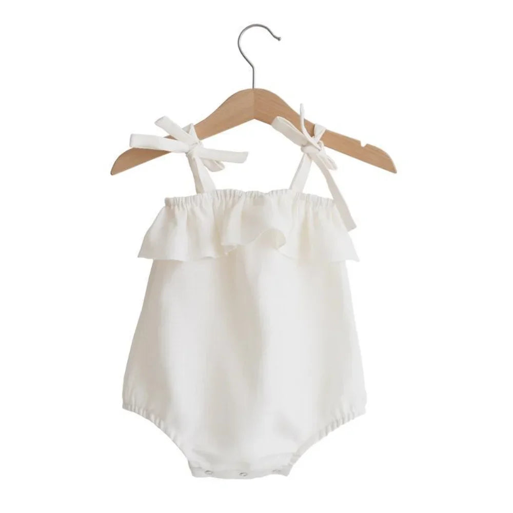 Adorable Summer Baby Romper – Cotton Ruffle Playsuit