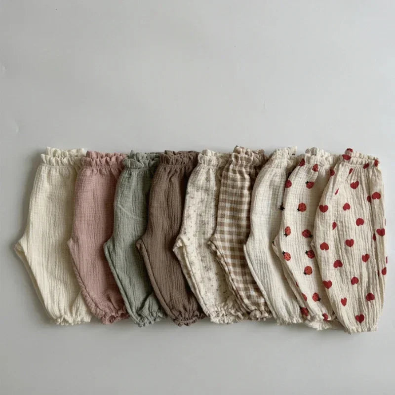 Cozy Baby Muslin Lantern Pants